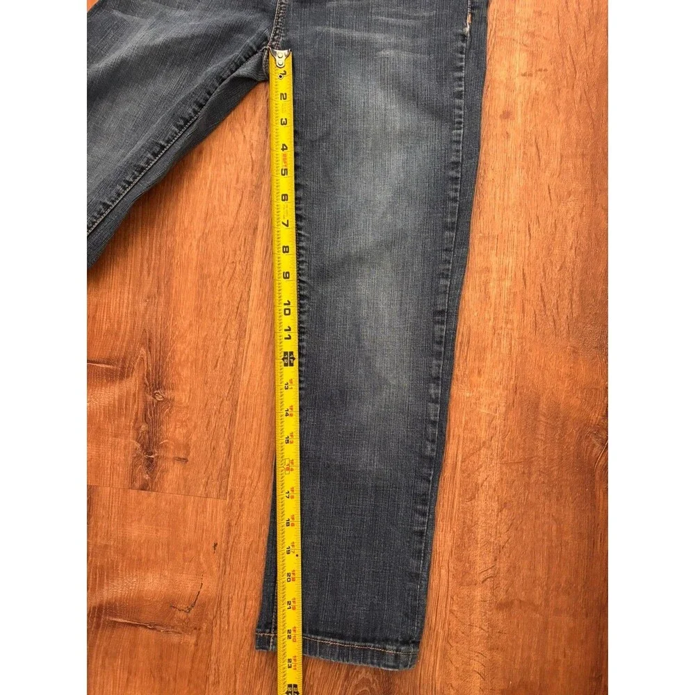 Premium J & M Jeans Studded Jeans BlueButton Fly Mid Rise, Size L Youth